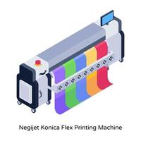 máquina impresora negijet konica flex vector