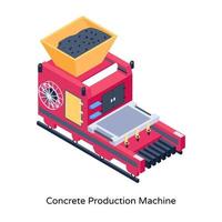 Concrete Production Machine vector