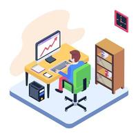 Office and  Work Place vector