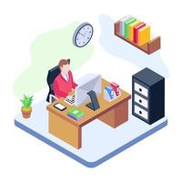 Office and  Work Place vector