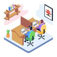 Office  Working Employee vector