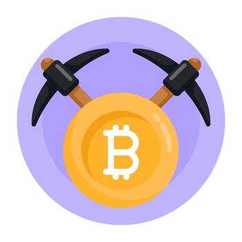 cadena de bloques de minería bitcoin vector