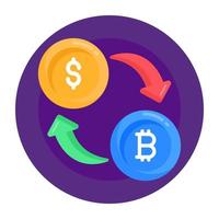 Bitcoin  Currency Exchange vector