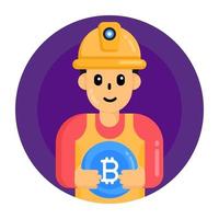 Bitcoin Miner and Finance vector