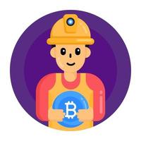 Bitcoin Miner and Finance vector