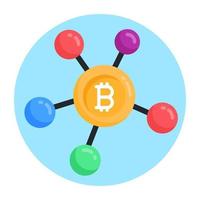 Blockchain Network Nodes vector