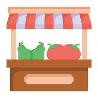 Vegetables Food  Stall vector