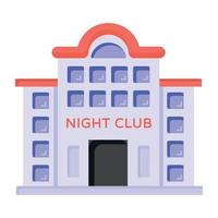 club nocturno y edificio vector