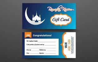 Collection of Ramadan Gift Coupon with different discount offer vector