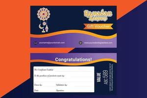 Collection of Ramadan Gift Coupon with different discount offer vector