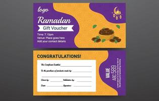 Collection of Ramadan Gift Coupon with different discount offer vector