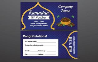 Collection of Ramadan Gift Coupon with different discount offer vector