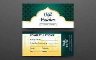 Collection of Ramadan Gift Coupon with different discount offer vector