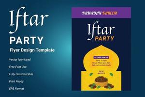 Ifter Party invitation flyer design. Ramadan flyer for ifter party vector