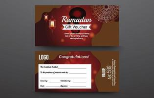 Collection of Ramadan Gift Coupon with different discount offer vector