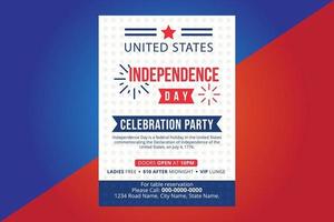 día de la independencia de los estados unidos de américa. 4 de julio feliz independencia vector