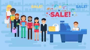 Shopping concept illustration vector