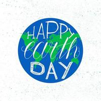 Happy Earth Day Lettering vector