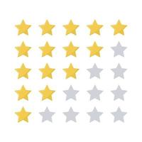 Rating Stars Set. Illustration of a rating system based on stars. vector