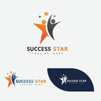 star people logo vector image