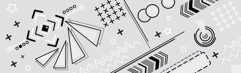 Abstract background with different geometric shapes