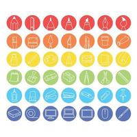 Collection of icons creativity for drawing - Vector