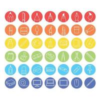 Collection of icons creativity for drawing - Vector