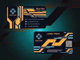 Abstract Techno Business Card vector