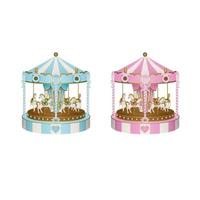 baby shower carousel for baby boy and baby girl vector