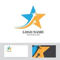 logotipo, icono de la tarjeta de empresa estrella ilustración vectorial más rápida vector