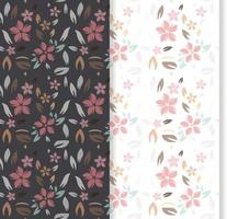 floral seamless patterns with flowers vector