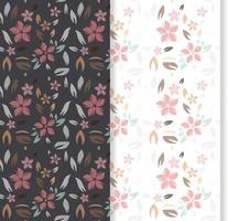 floral seamless patterns with flowers vector