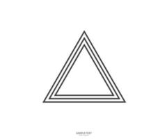 vector de línea triangular. forma geometrica. signo de logotipo