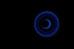 Glowing abstract curved blue lines photo