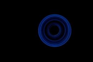 Glowing abstract curved blue lines photo