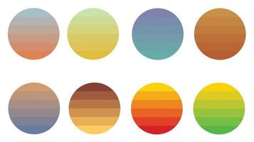 Colorful Circle Retro Vintage Sunset vector