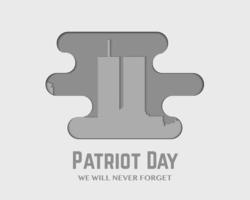 America Patriot Day Twin Tower Geometri Vector