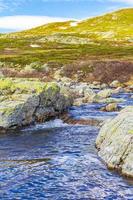 Río storebottane en el lago Vavatn en Hemsedal, Noruega