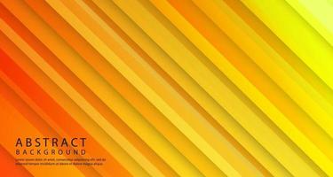 Abstract 3d geometric background with orange stripes decoration vector