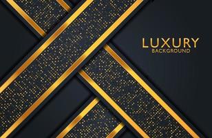 Luxury Abstract black and shiny gold geometric background vector