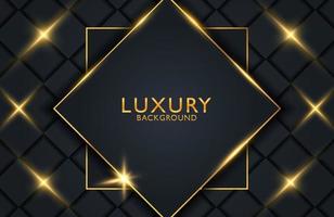 Luxury elegant Abstract black and shiny gold geometric background vector