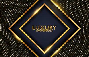 Luxury elegant Abstract black and shiny gold geometric background vector