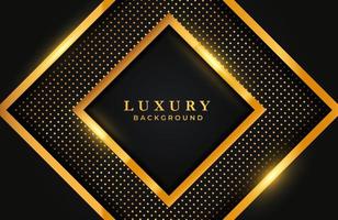 Luxury Abstract black and shiny gold geometric background vector