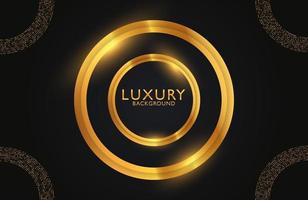 Luxury elegant Abstract black and shiny gold geometric background vector