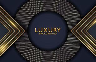 Luxury Abstract black and shiny gold geometric background vector
