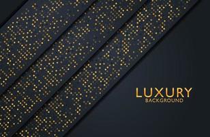 Luxury elegant Abstract black and shiny gold geometric background vector