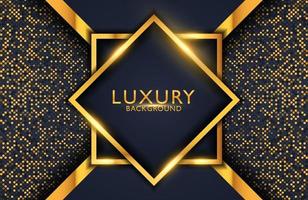 Luxury elegant Abstract black and shiny gold geometric background vector