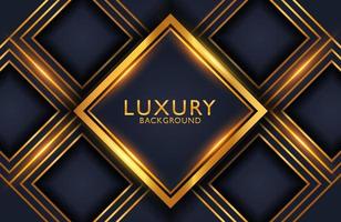 Luxury Abstract black and shiny gold geometric background vector