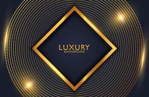 Luxury elegant Abstract black and shiny gold geometric background vector