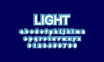 light font alphabet vector